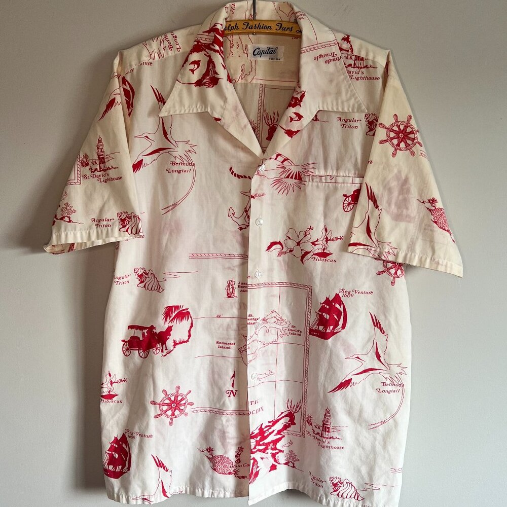 Vintage Bermuda Short sleeve button up